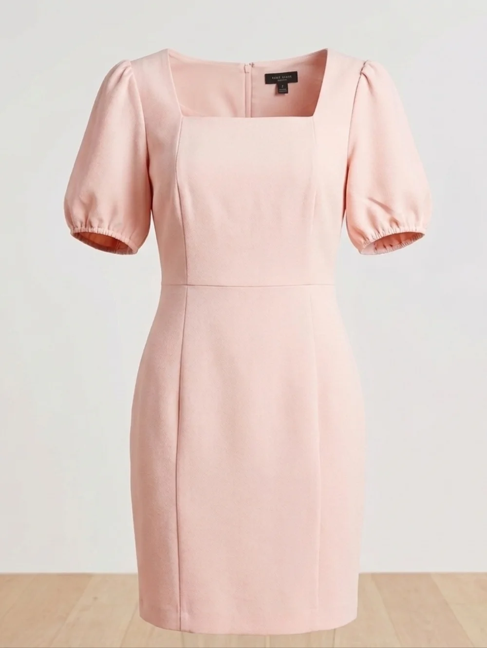 Ann Taylor Factory Light Pink Square Neck Puff Sleeve Dress Size 2 - Picture 1 of 9